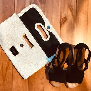 Nine West Vegan Crocodile Skin Clutch